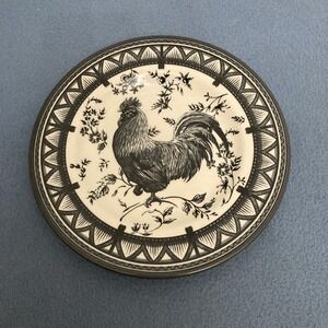 Queen's Black Rooster 8 1/4" Salad Plate